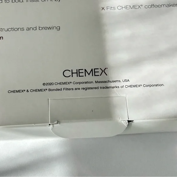🌴 Pure Chemex Bonded Half Moon & Pre-Folded White Coffee Filters | 100 Count - Picture 8 of 8